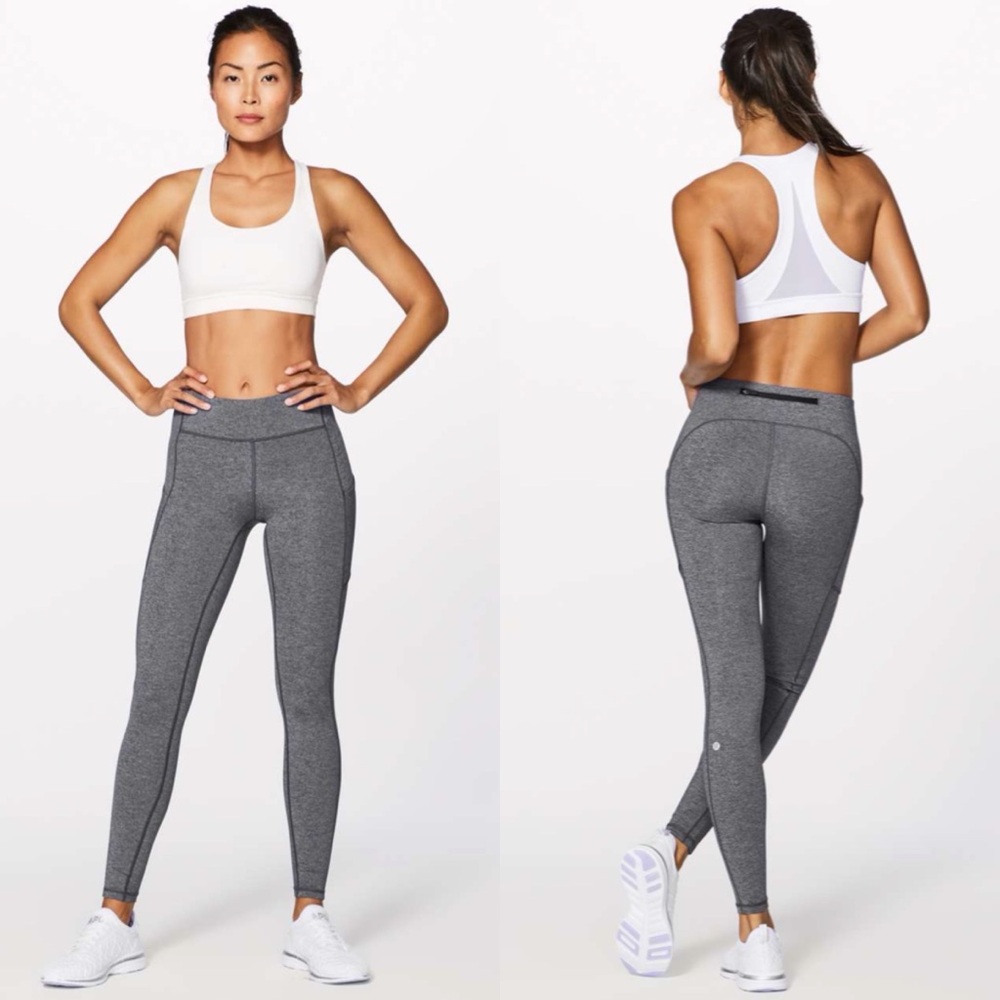 Lululemon Speed Up Tight 28” Heathered Black Size 8